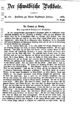 Der schwäbische Postbote (Neue Augsburger Zeitung) Samstag 28. August 1875