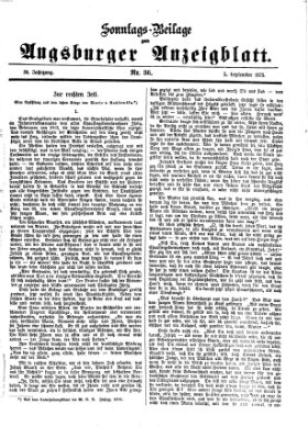 Augsburger Anzeigeblatt Sonntag 5. September 1875