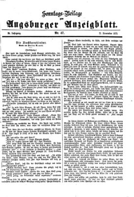 Augsburger Anzeigeblatt Sonntag 21. November 1875