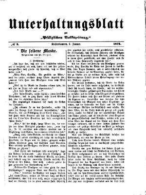 Unterhaltungsblatt zur Pfälzischen Volkszeitung (Pfälzische Volkszeitung) Mittwoch 6. Januar 1875