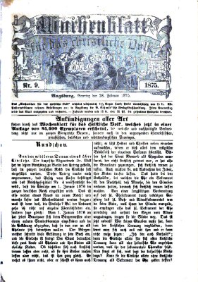 Wochenblatt für das christliche Volk Sonntag 28. Februar 1875