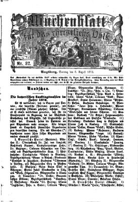 Wochenblatt für das christliche Volk Sonntag 8. August 1875