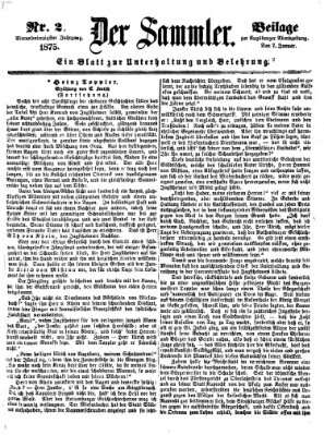Der Sammler (Augsburger Abendzeitung) Donnerstag 7. Januar 1875