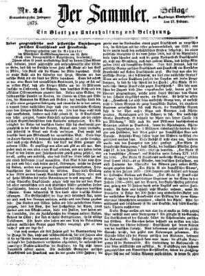 Der Sammler (Augsburger Abendzeitung) Samstag 27. Februar 1875