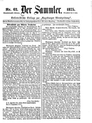 Der Sammler (Augsburger Abendzeitung) Samstag 5. Juni 1875