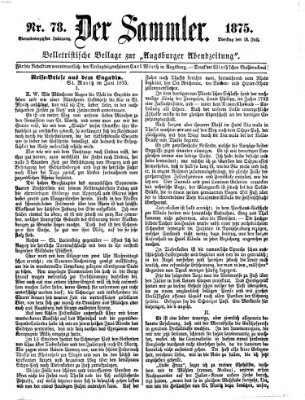 Der Sammler (Augsburger Abendzeitung) Dienstag 13. Juli 1875
