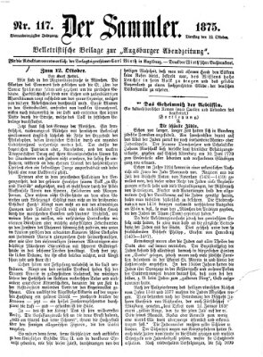 Der Sammler (Augsburger Abendzeitung) Dienstag 12. Oktober 1875