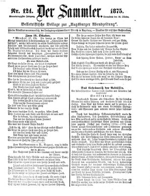 Der Sammler (Augsburger Abendzeitung) Samstag 30. Oktober 1875