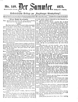 Der Sammler (Augsburger Abendzeitung) Dienstag 7. Dezember 1875