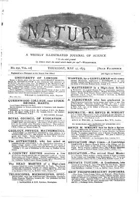 Nature Donnerstag 27. Mai 1875