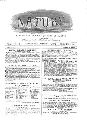 Nature Donnerstag 16. September 1875