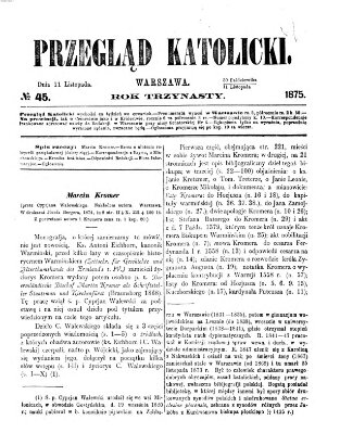 Przegląd Katolicki Donnerstag 11. November 1875