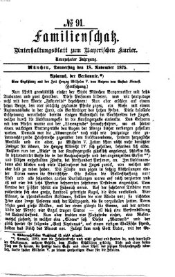 Familienschatz (Bayerischer Kurier) Donnerstag 18. November 1875