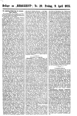 Der Berggeist Freitag 9. April 1875