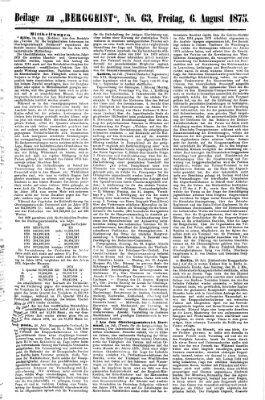 Der Berggeist Freitag 6. August 1875