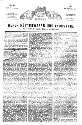 Der Berggeist Dienstag 16. November 1875
