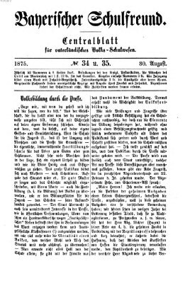 Bayerischer Schulfreund Montag 30. August 1875