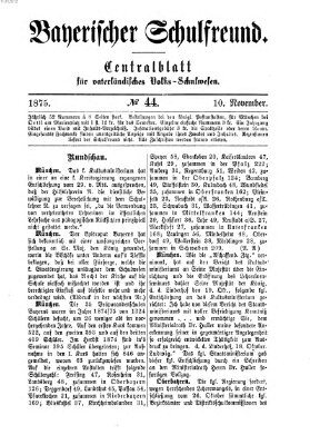 Bayerischer Schulfreund Mittwoch 10. November 1875