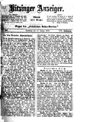 Kitzinger Anzeiger Samstag 30. Januar 1875