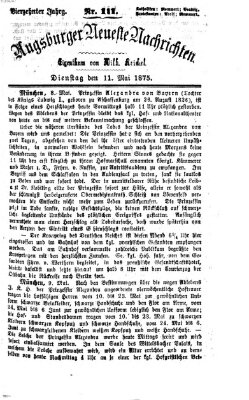 Augsburger neueste Nachrichten Dienstag 11. Mai 1875
