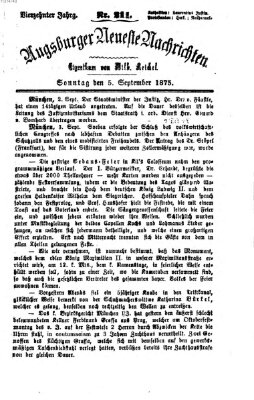 Augsburger neueste Nachrichten Sonntag 5. September 1875