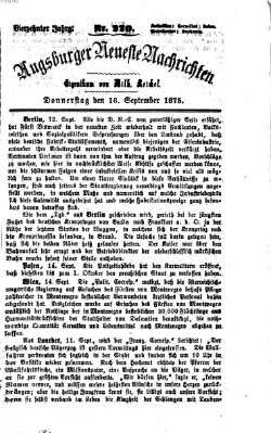 Augsburger neueste Nachrichten Donnerstag 16. September 1875