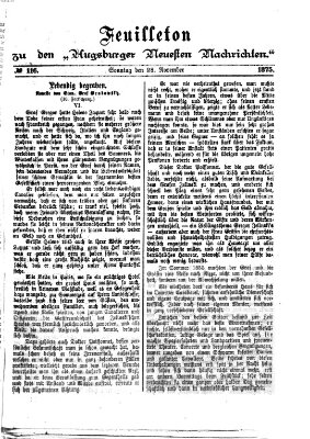 Augsburger neueste Nachrichten Sonntag 28. November 1875