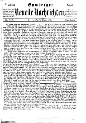 Bamberger neueste Nachrichten Freitag 12. Februar 1875