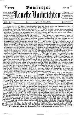 Bamberger neueste Nachrichten Donnerstag 18. März 1875