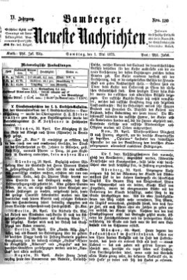 Bamberger neueste Nachrichten Samstag 1. Mai 1875