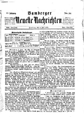 Bamberger neueste Nachrichten Freitag 4. Juni 1875