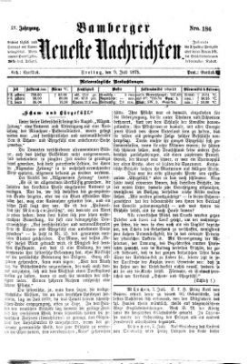 Bamberger neueste Nachrichten Freitag 9. Juli 1875