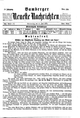 Bamberger neueste Nachrichten Sonntag 11. Juli 1875