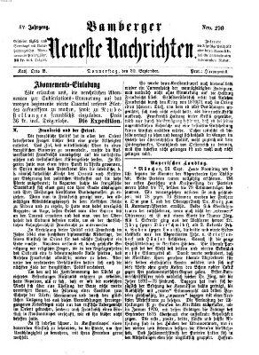 Bamberger neueste Nachrichten Donnerstag 30. September 1875