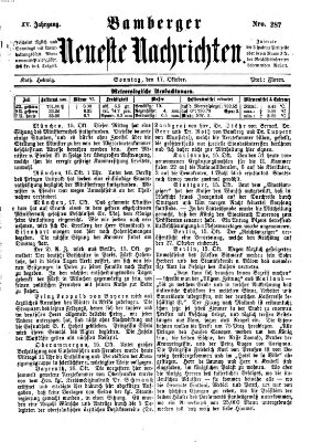 Bamberger neueste Nachrichten Sonntag 17. Oktober 1875
