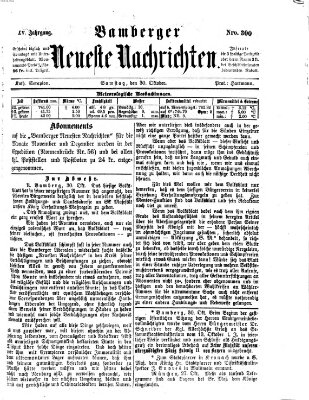Bamberger neueste Nachrichten Samstag 30. Oktober 1875