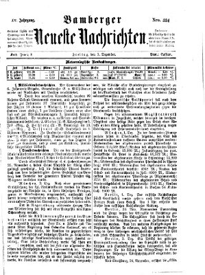 Bamberger neueste Nachrichten Freitag 3. Dezember 1875
