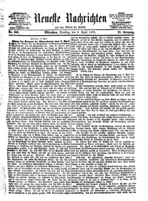 Neueste Nachrichten aus dem Gebiete der Politik (Münchner neueste Nachrichten) Dienstag 6. April 1875