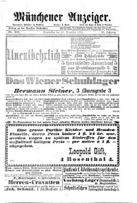 Münchener Anzeiger (Münchner neueste Nachrichten) Donnerstag 23. Dezember 1875