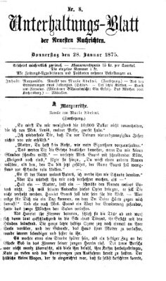 Neueste Nachrichten aus dem Gebiete der Politik (Münchner neueste Nachrichten) Donnerstag 28. Januar 1875