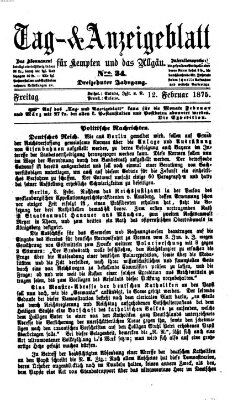 Tag- und Anzeigeblatt für Kempten und das Allgäu Freitag 12. Februar 1875