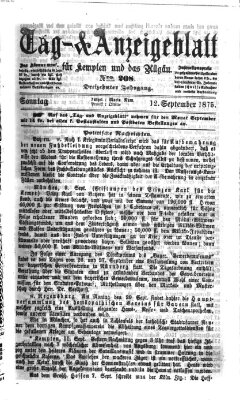 Tag- und Anzeigeblatt für Kempten und das Allgäu Sonntag 12. September 1875
