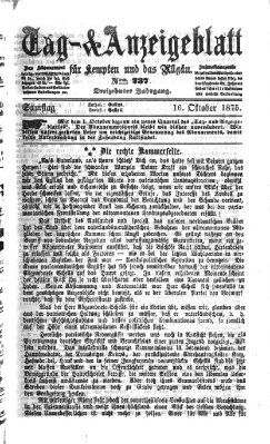 Tag- und Anzeigeblatt für Kempten und das Allgäu Samstag 16. Oktober 1875