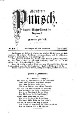 Münchener Punsch Sonntag 25. April 1875