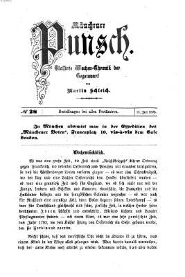 Münchener Punsch Sonntag 11. Juli 1875