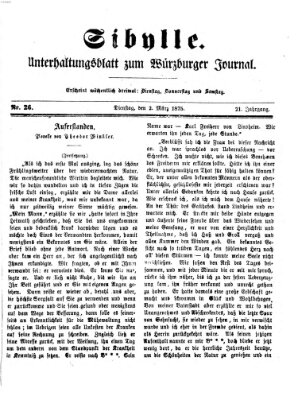 Sibylle (Würzburger Journal) Dienstag 2. März 1875