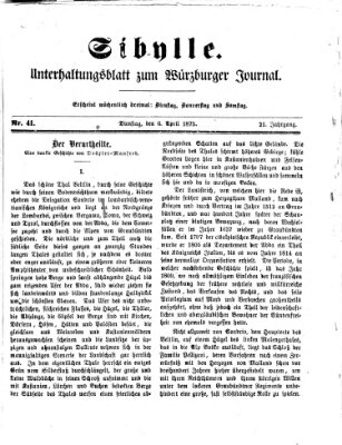 Sibylle (Würzburger Journal) Dienstag 6. April 1875