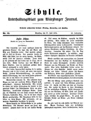 Sibylle (Würzburger Journal) Samstag 17. Juli 1875