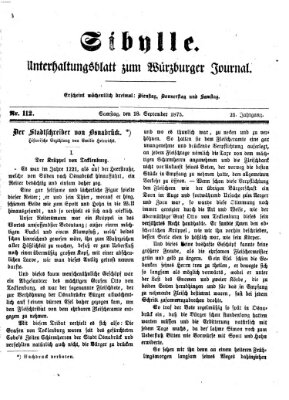 Sibylle (Würzburger Journal) Samstag 18. September 1875