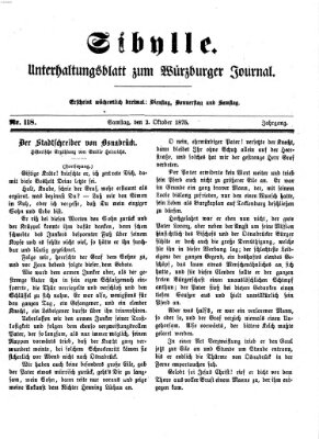 Sibylle (Würzburger Journal) Samstag 2. Oktober 1875